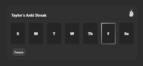 anki streak with not active streak