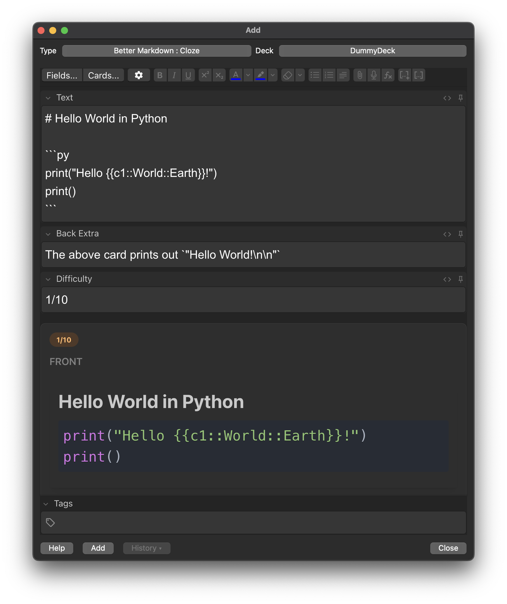 Better Markdown Anki Preview