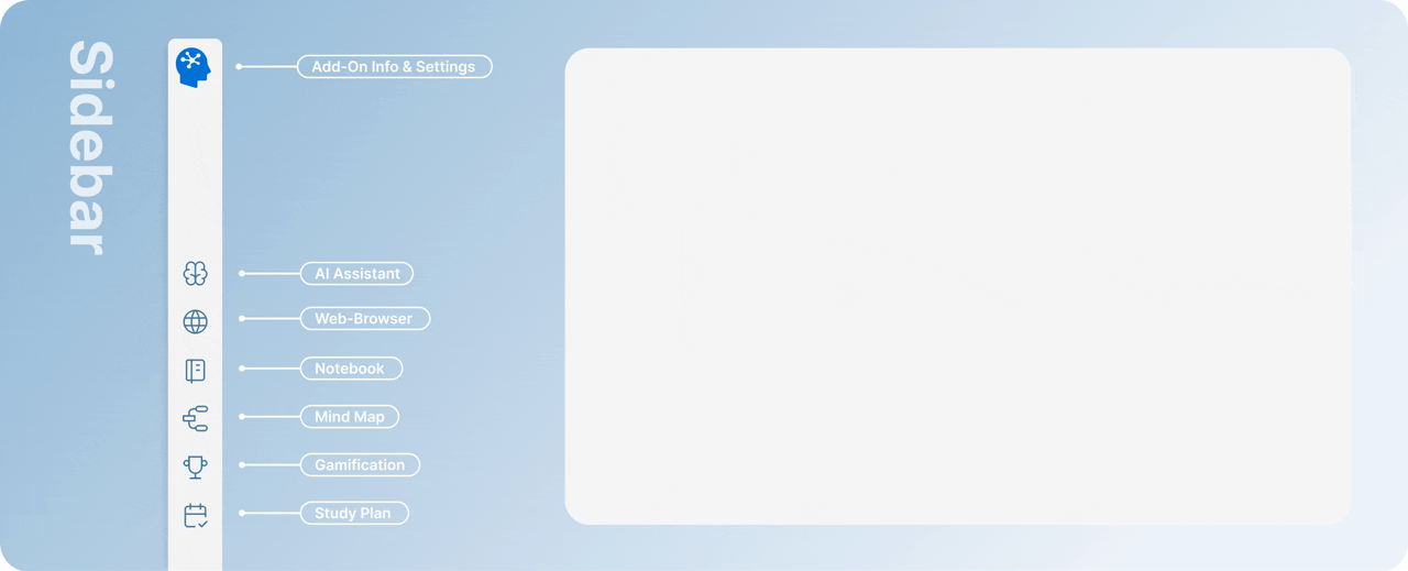 Thanh bên SynapsePro: AI, mind map, Pomodoro, sổ tay