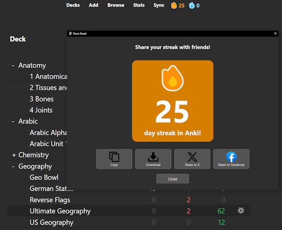 AnkiStreak Screenshot