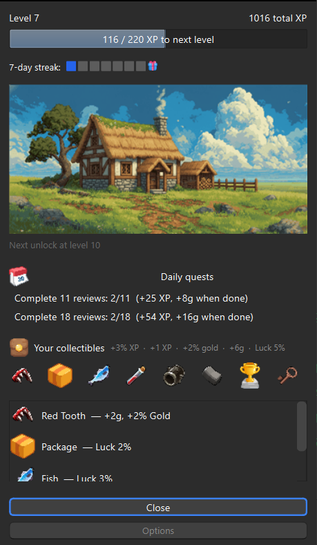 CollectQuest progress dialog