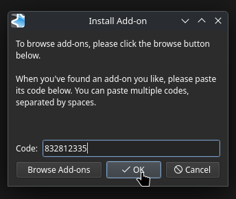 Screenshot of the Anki plugin install popup.