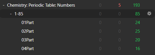 Picture of the deck list showing the new subdecks inside the main deck.