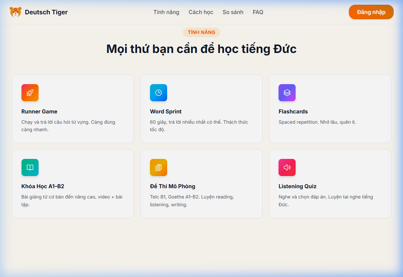 Các tính năng của Deutsch Tiger