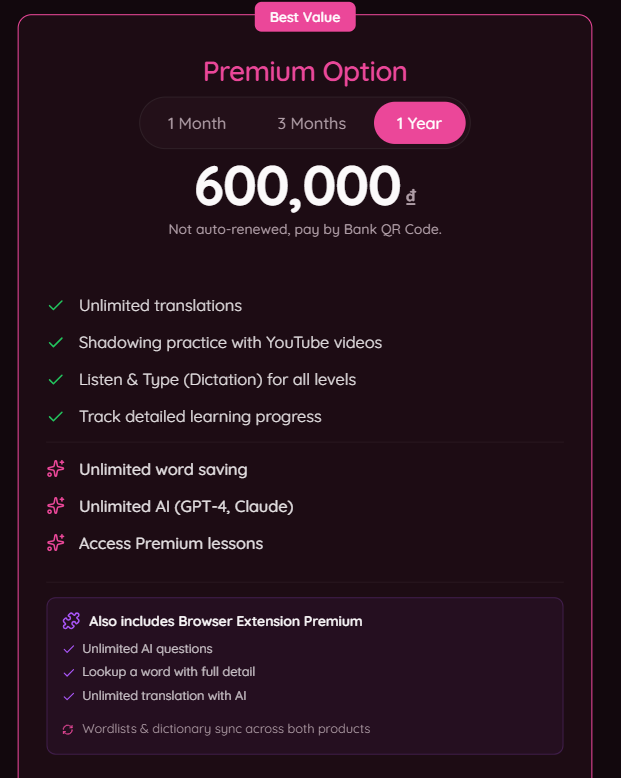 S English pricing - Premium 1 year