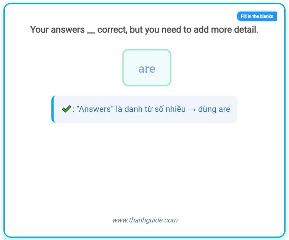Giải thích chi tiết cho câu hỏi