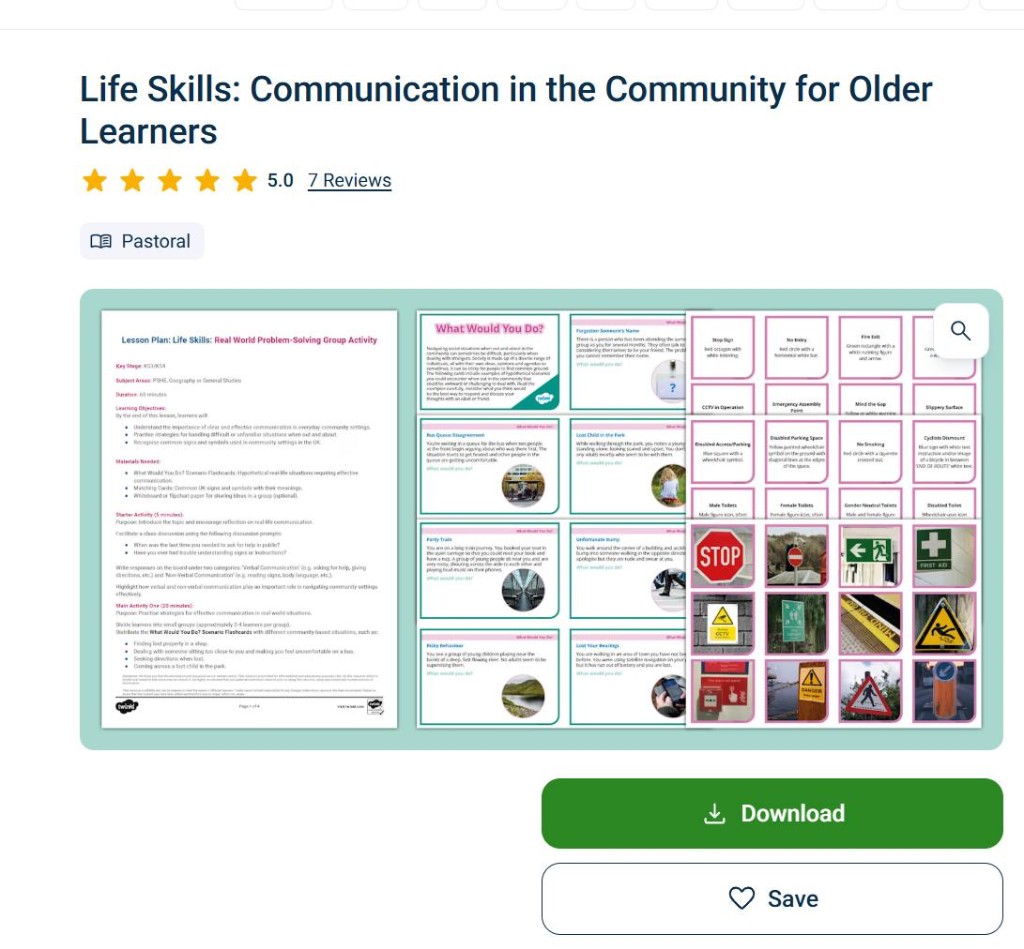 Twinkl Life Skills: Communication in the Community for Older Learners