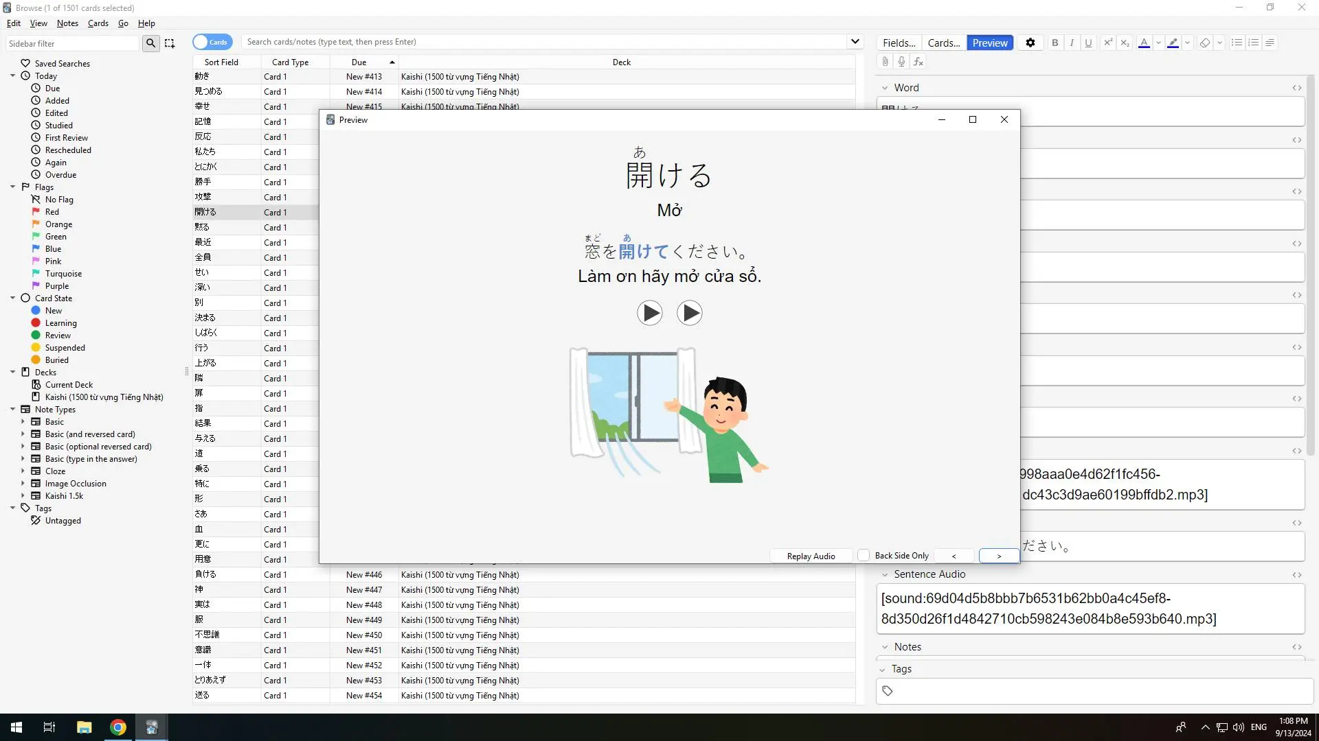 Kaishi (1500 từ vựng tiếng Nhật)