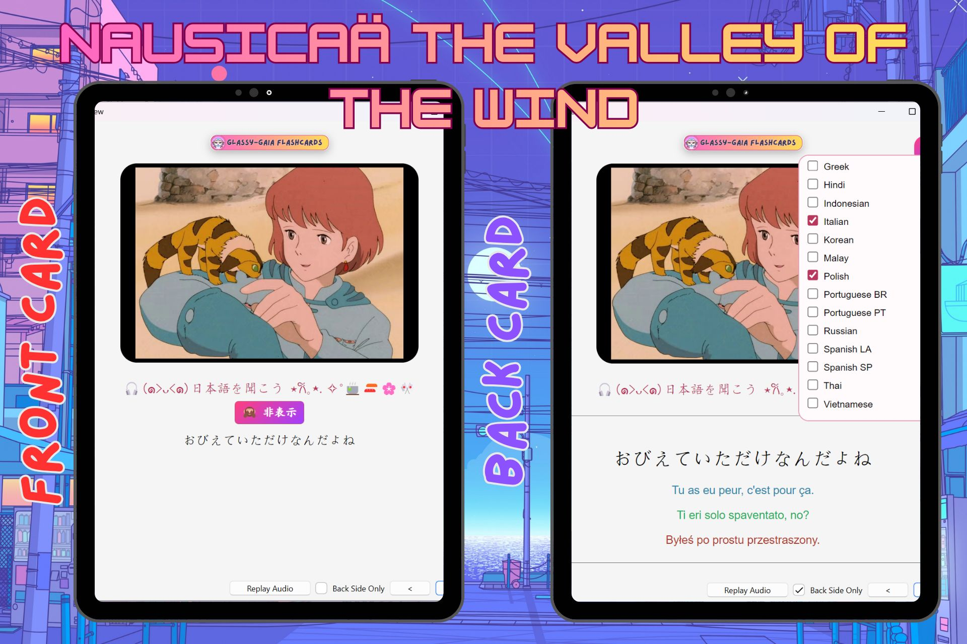 Học tiếng Nhật N5 N4 N3 qua phim Ghibli với Anki - Preview deck