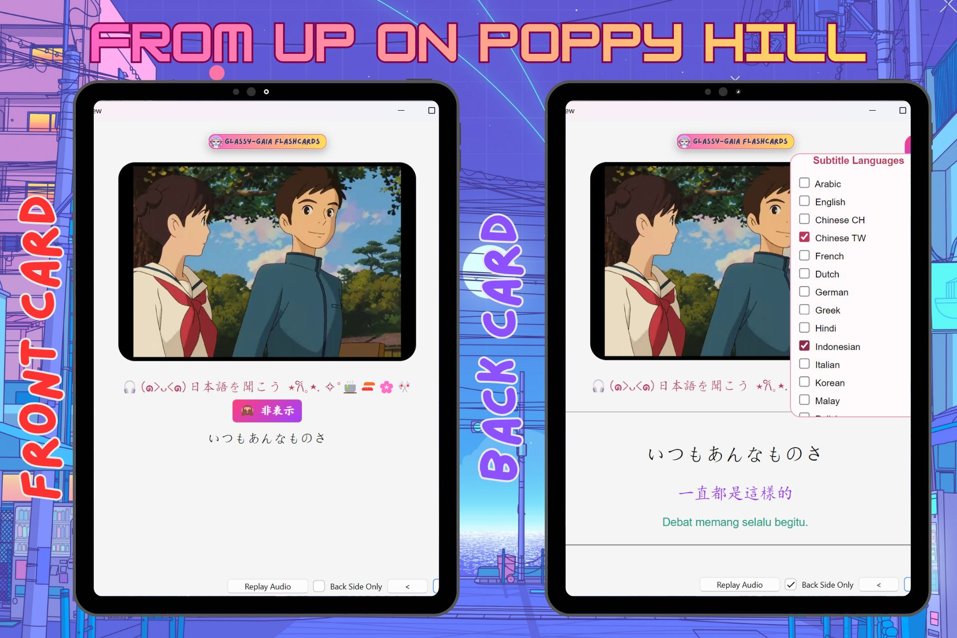 Deck Anki tiếng Nhật - Học từ vựng và ngữ pháp qua phim Ghibli