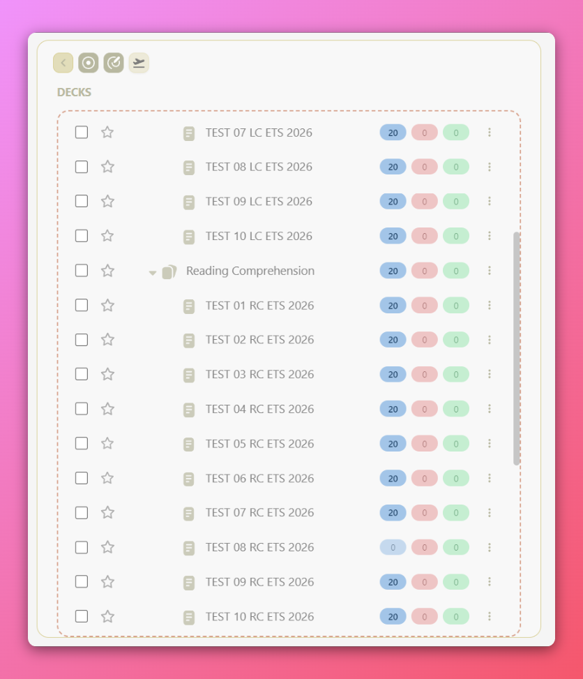Preview bộ thẻ TOEIC ETS 2026