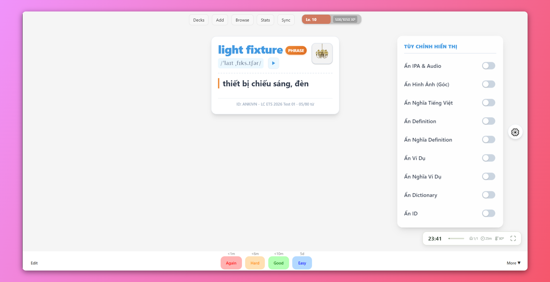 Card 1 Review - Mặt sau