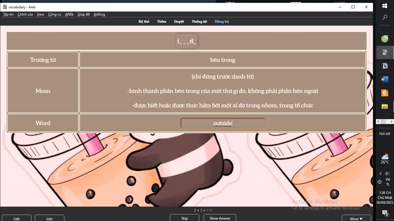 Ảnh preview bộ thẻ từ cùng trường nghĩa 1